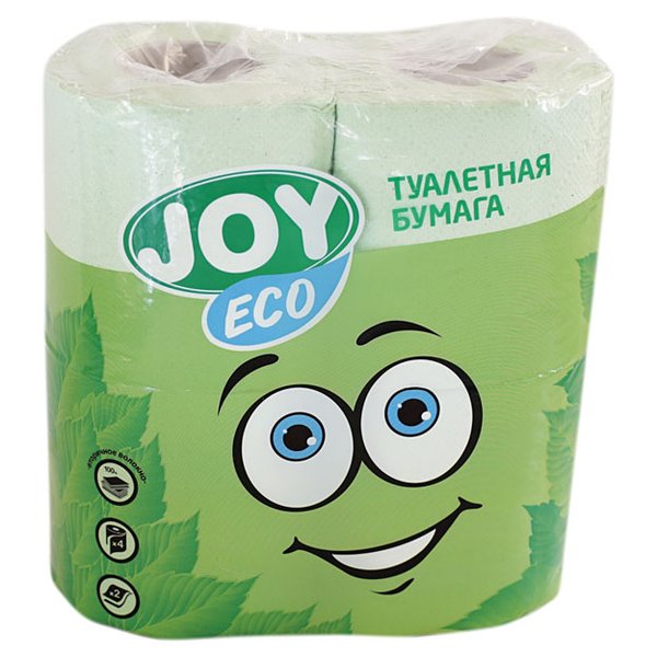 Туалетная бумага JOY Эко 2сл. 4 рул. зеленая 1/12